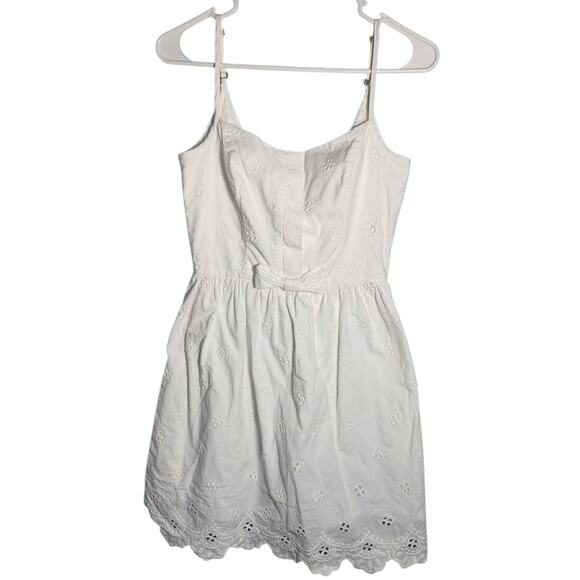 Lilly Pulitzer Eyelet Embroidered Mini White Dress 0 Resortwear Cottage Wedding - Picture 1 of 7
